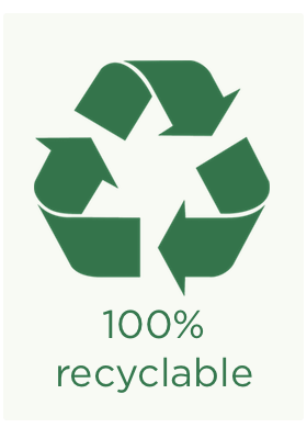 100% recyclable
