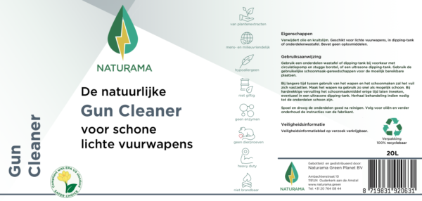 Label Gu n Cleaner Wapen reiniger